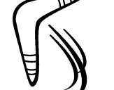 Disegno Boomerang pitturato su FAbio