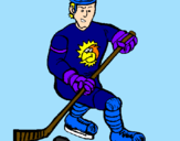 Disegno Giocatore di hockey su ghiaccio pitturato su FILIPPO