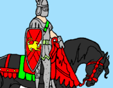 Disegno Cavaliere a cavallo pitturato su ALICE