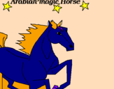 Disegno Cavallo Arabo pitturato su Morena