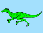 Disegno Velociraptor  pitturato su Andrea B.