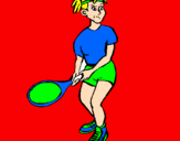Disegno Ragazza che gioca a tennis  pitturato su giorgia è il mio sport