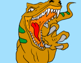 Disegno Velociraptor  II pitturato su annaq 