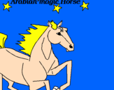Disegno Cavallo Arabo pitturato su pegaso10