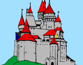 Disegno Castello medievale  pitturato su giorgia questo è mio