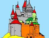 Disegno Castello medievale  pitturato su salvatore