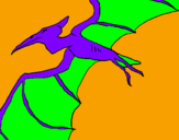Disegno Pterodattilo II pitturato su pterodattilo