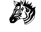 Disegno Zebra II pitturato su rico