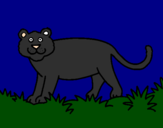 Disegno Panthera  pitturato su Elisa 