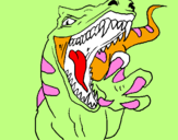 Disegno Velociraptor  II pitturato su CRISTIAN