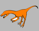 Disegno Velociraptor II pitturato su DAVIDE