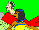 Disegno Cesare e Cleopatra  pitturato su alexis98