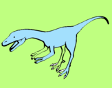 Disegno Velociraptor II pitturato su STEFANO
