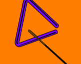 Disegno Triangolo pitturato su brin