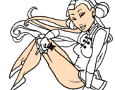 Disegno Principessa ninja  pitturato su giada 5 anni