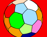 Disegno Pallone da calcio II pitturato su riccardo