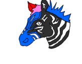 Disegno Zebra II pitturato su Vittoria