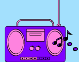 Disegno Radio cassette 2 pitturato su giovanna2002