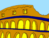 Disegno Colosseo pitturato su federica m.