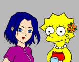 Disegno Sakura e Lisa pitturato su Sally
