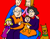 Disegno Famiglia pitturato su giorgia cimilluca