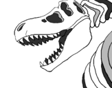 Disegno Scheletro di Tyrannosaurus rex pitturato su rex
