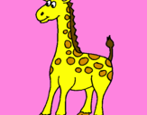 Disegno Giraffa pitturato su John