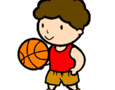 Disegno Giocatore di pallacanestro  pitturato su  AGATA