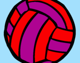 Disegno Pallone da pallavolo  pitturato su giusy 
