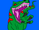 Disegno Velociraptor  II pitturato su dragons