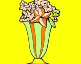 Disegno Vaso di fiori pitturato su gaia