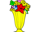 Disegno Vaso di fiori pitturato su MARIA PECOVELA