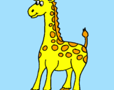 Disegno Giraffa pitturato su alessia