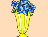 Disegno Vaso di fiori pitturato su ana
