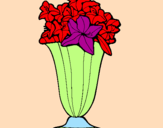 Disegno Vaso di fiori pitturato su mary  e rocco 