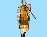 Disegno Soldato romano  pitturato su soldato1