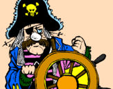 Disegno Capitano dei pirati  pitturato su kikicippi