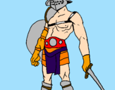 Disegno Gladiatore  pitturato su spartacus