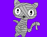 Disegno Mummia gatto scaraboechio pitturato su federica     esposito