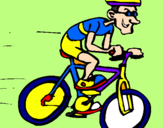 Disegno Ciclismo pitturato su Mark