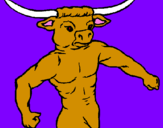 Disegno Testa di bufalo  pitturato su toro maledeto