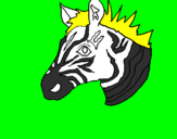 Disegno Zebra II pitturato su MATTIA
