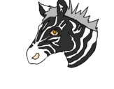 Disegno Zebra II pitturato su valerio