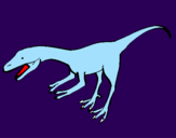 Disegno Velociraptor II pitturato su Lingua