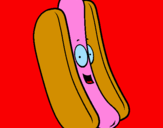 Disegno Hot dog pitturato su MARCO