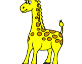 Disegno Giraffa pitturato su giuliana 26 agosto