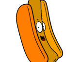 Disegno Hot dog pitturato su maria teresa