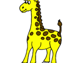 Disegno Giraffa pitturato su RAKEL