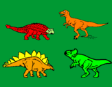 Disegno Dinosauri di terra  pitturato su salvatore