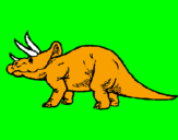 Disegno Triceratops  pitturato su  Tricki emma     